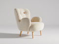 Sessel mit Bouclé-Bezug 90x85x100 cm Beige - Gepolstert - Hohe Rückenlehne