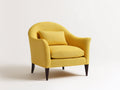 Sessel Stoff 85x82x88 cm - Gelb - moderner Loungesessel mit geschwungener Rückenlehne